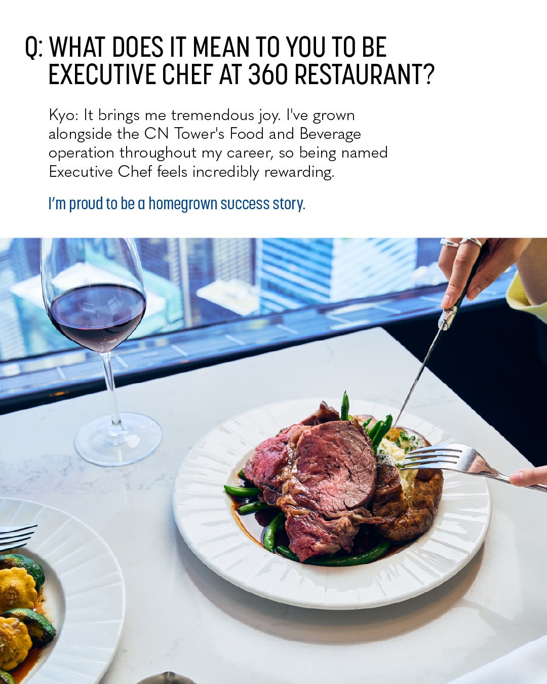 Kitchen moment with Chef Kyo Zhao at the CN Tower
